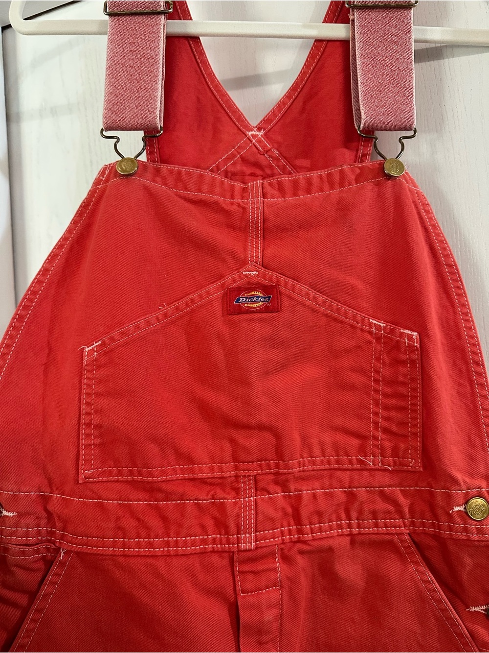 Dickies Red Men’s Cotton Workwear Overalls - Picture 2 of 8